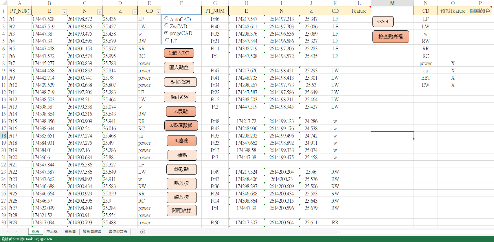 Fig1. HanksVBA繪圖資料庫總表主畫面